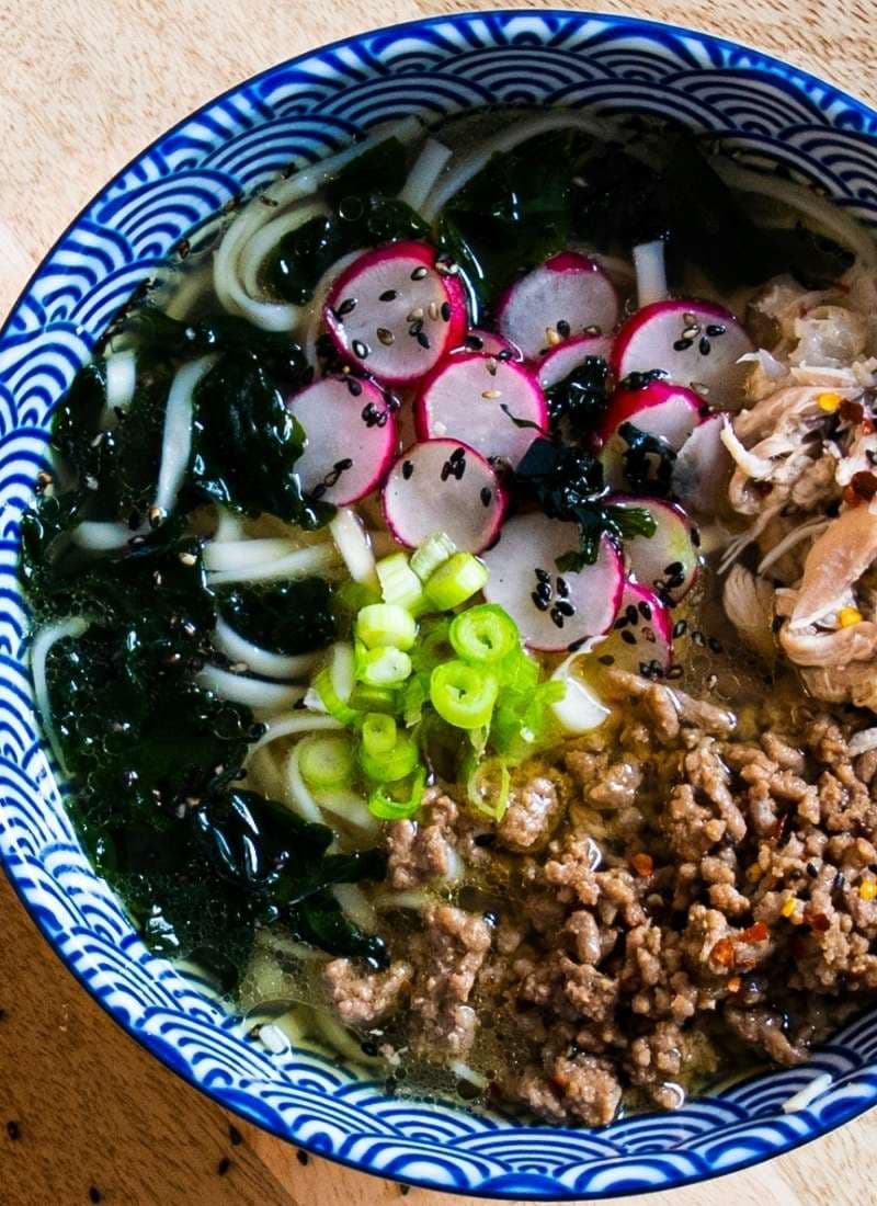 Garlic Ginger Ground Beef Rice Bowls with Soy Hoisin Sauce