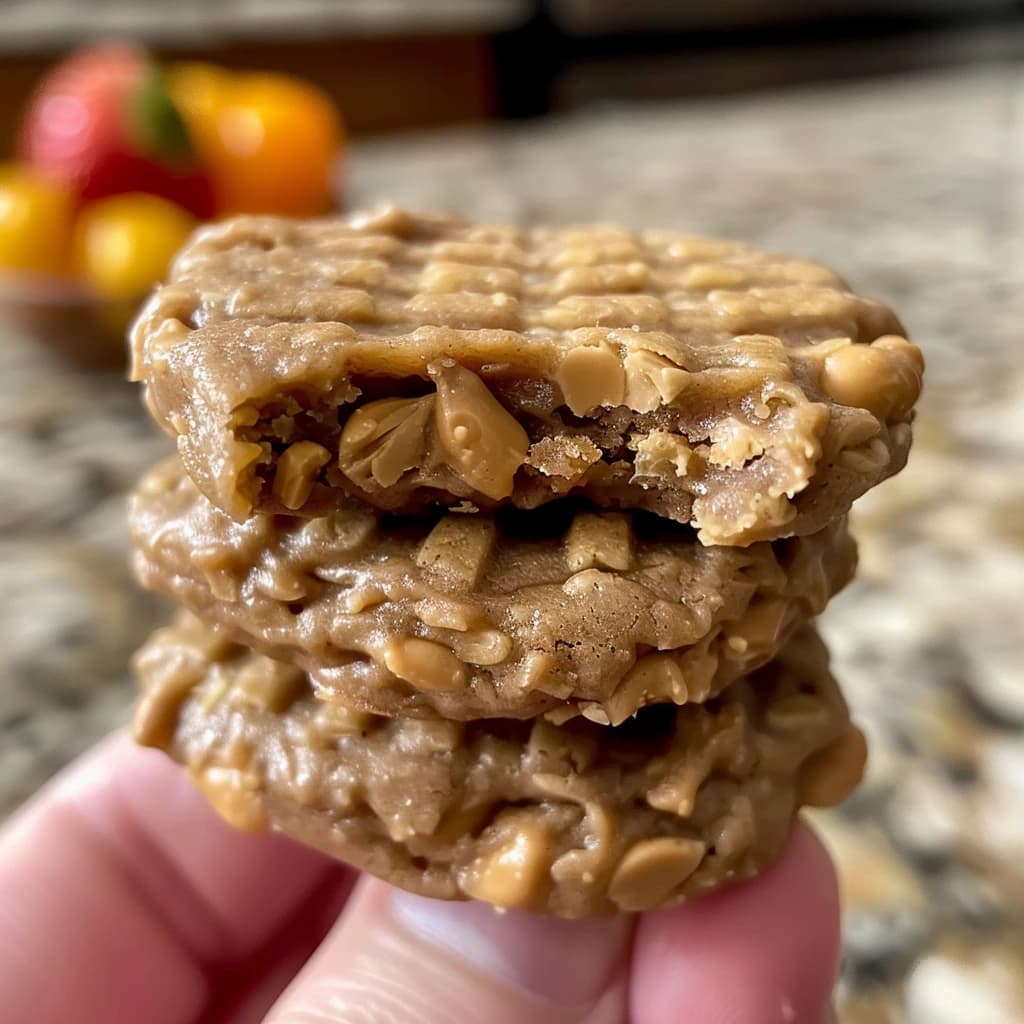 Peanut Butter No-Bake Cookies: Chewy Oat Treats for Easy Prep